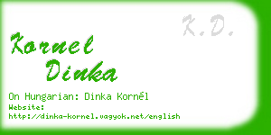 kornel dinka business card