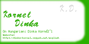 kornel dinka business card